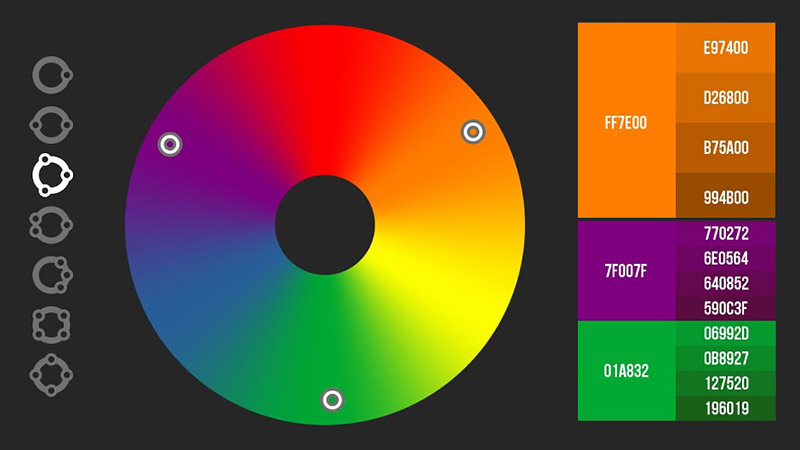 Цветовой круг Иттена определяет гармонические сочетания цветов